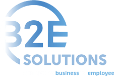 B2E Solutions logo reversed